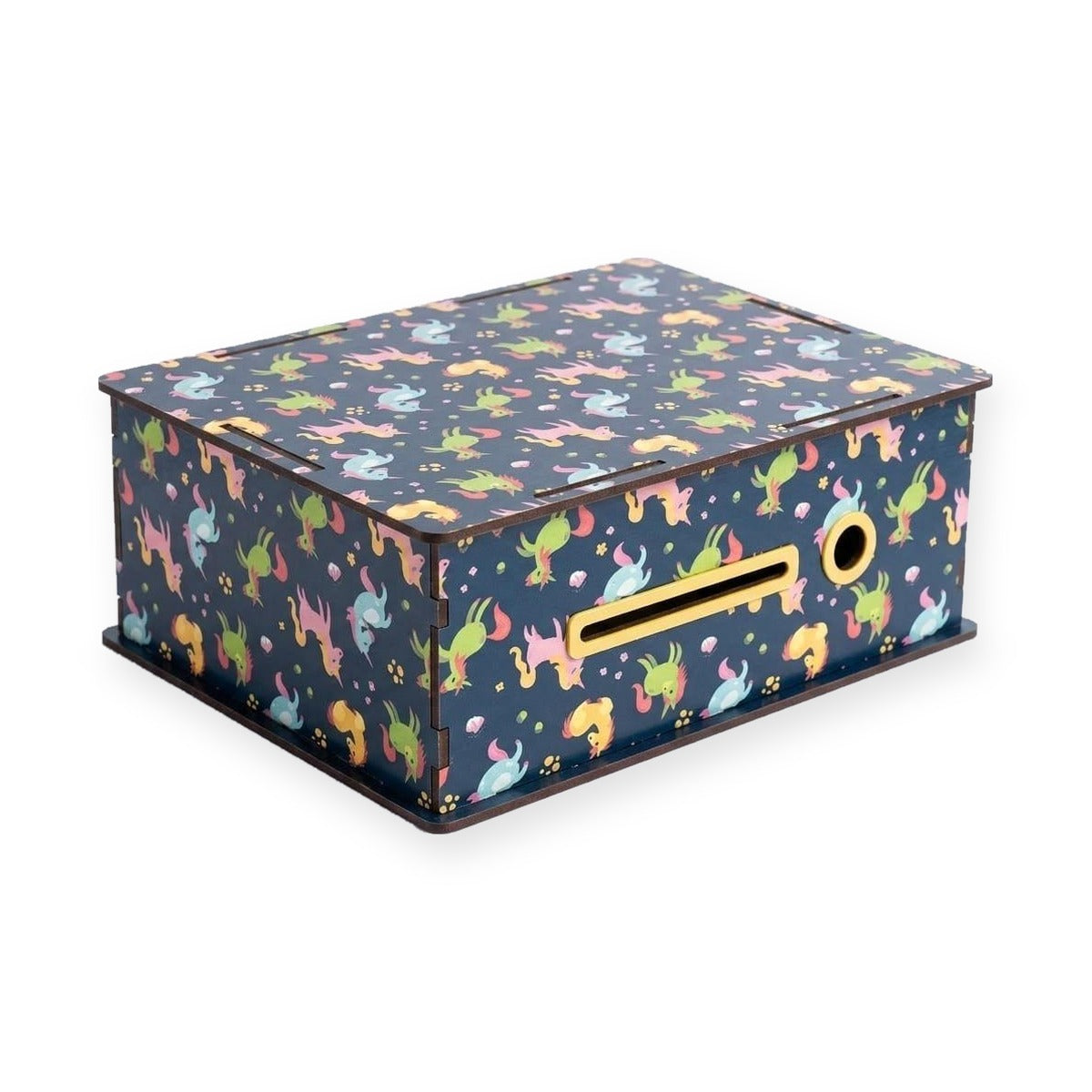 Wooden Gullak Money Bank for Kids – Colourful Printed Coin Box