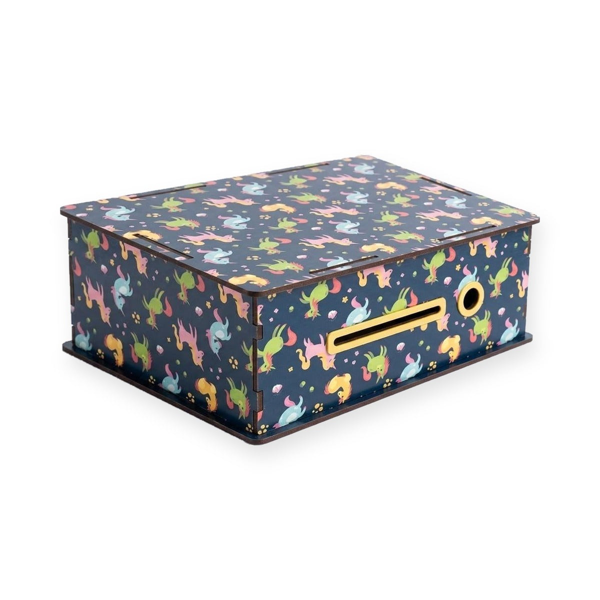 Wooden Gullak Money Bank for Kids – Colourful Printed Coin Box