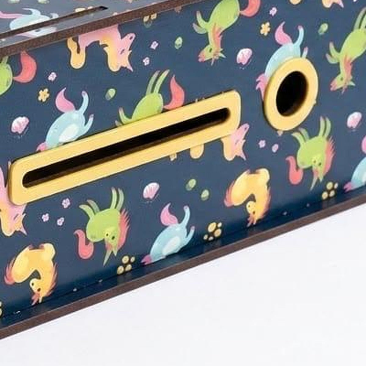 Wooden Gullak Money Bank for Kids – Colourful Printed Coin Box