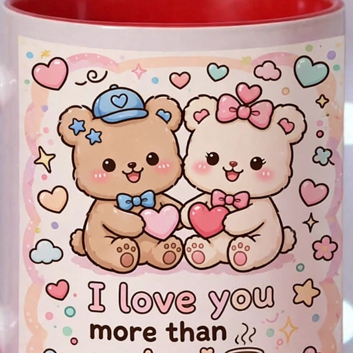 I Love You More Than Chai Heart Handle Mug