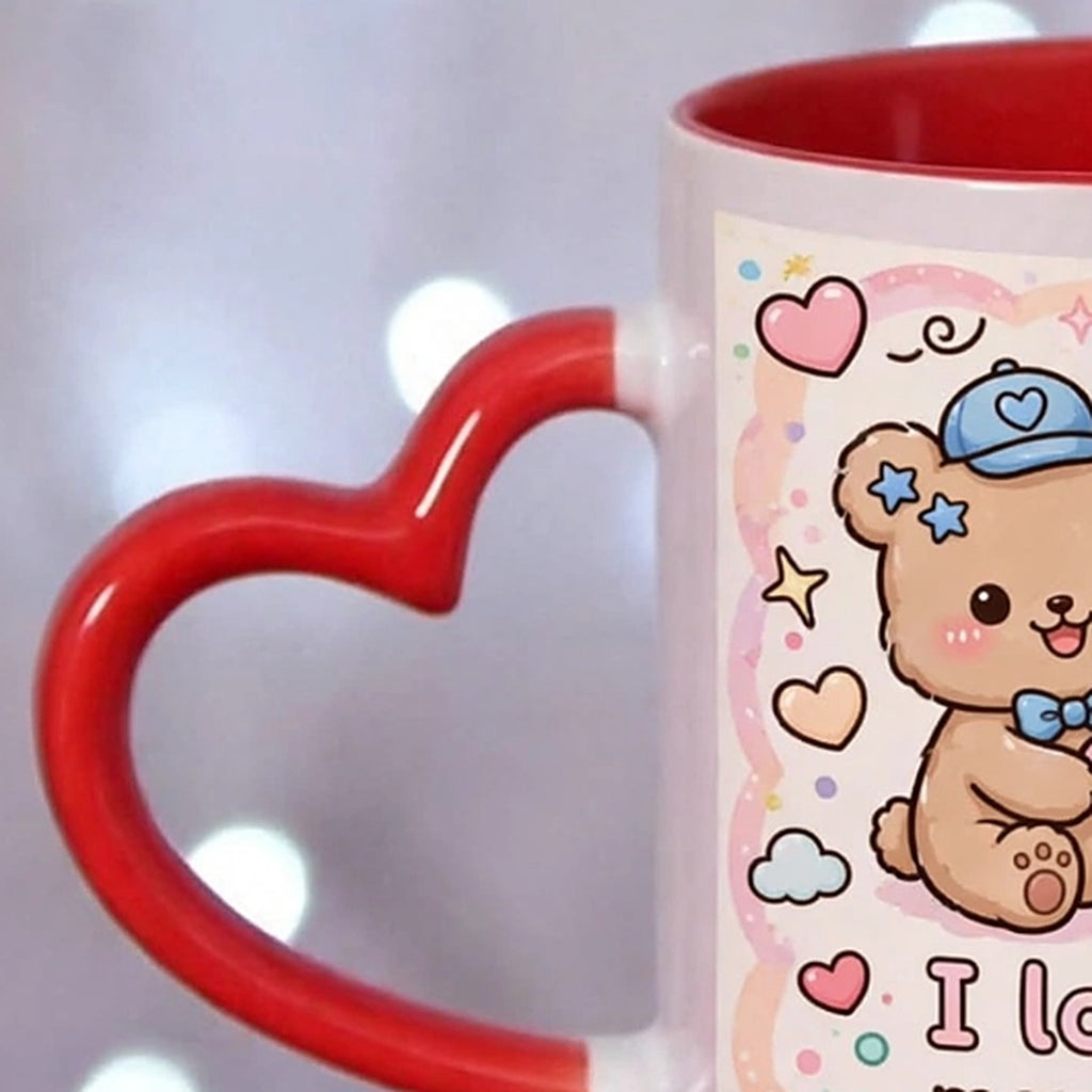 I Love You More Than Chai Heart Handle Mug