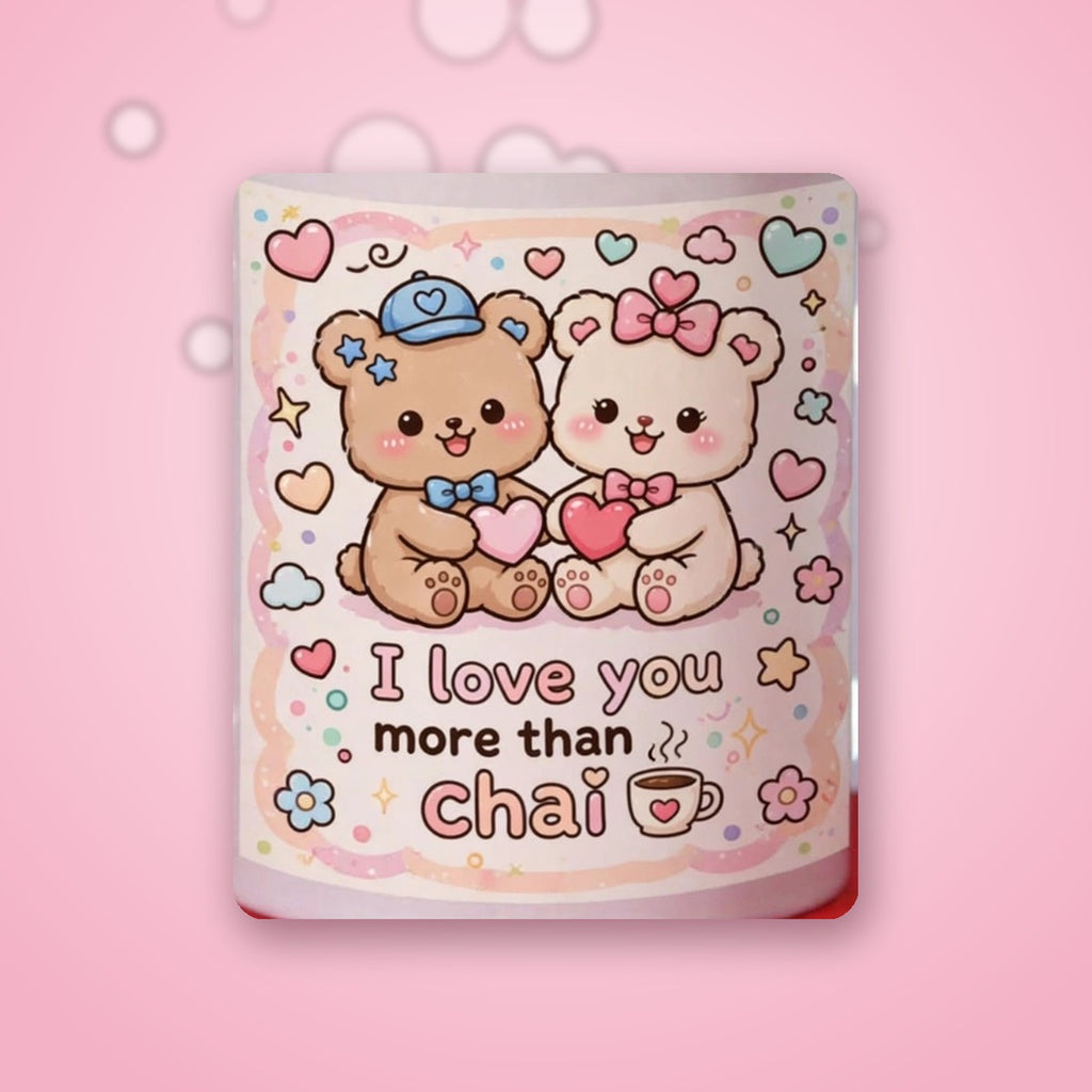 I Love You More Than Chai Heart Handle Mug