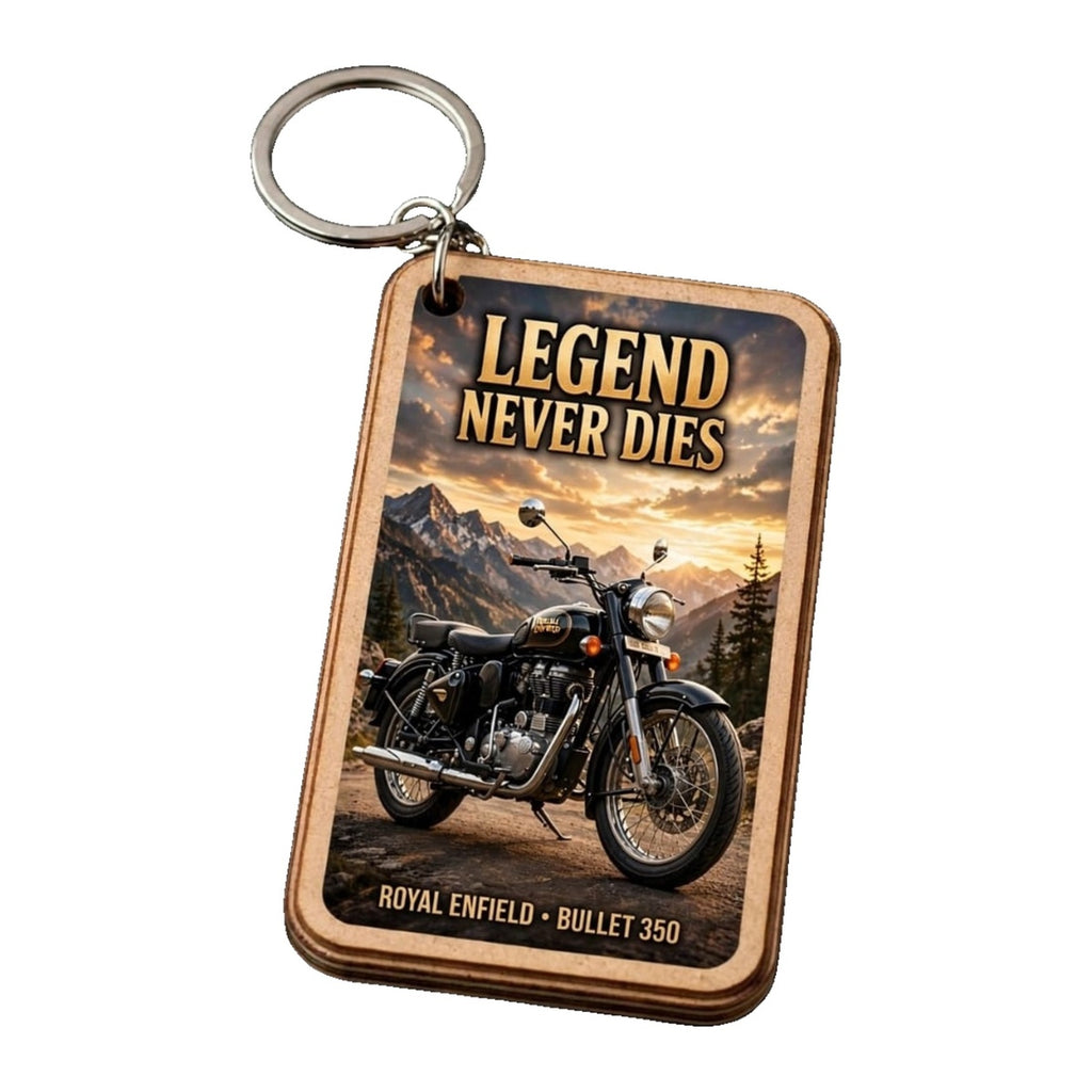 Legend Never Dies Wooden Keyring