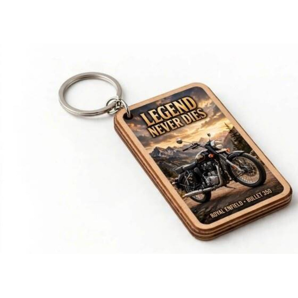 Legend Never Dies Wooden Keyring