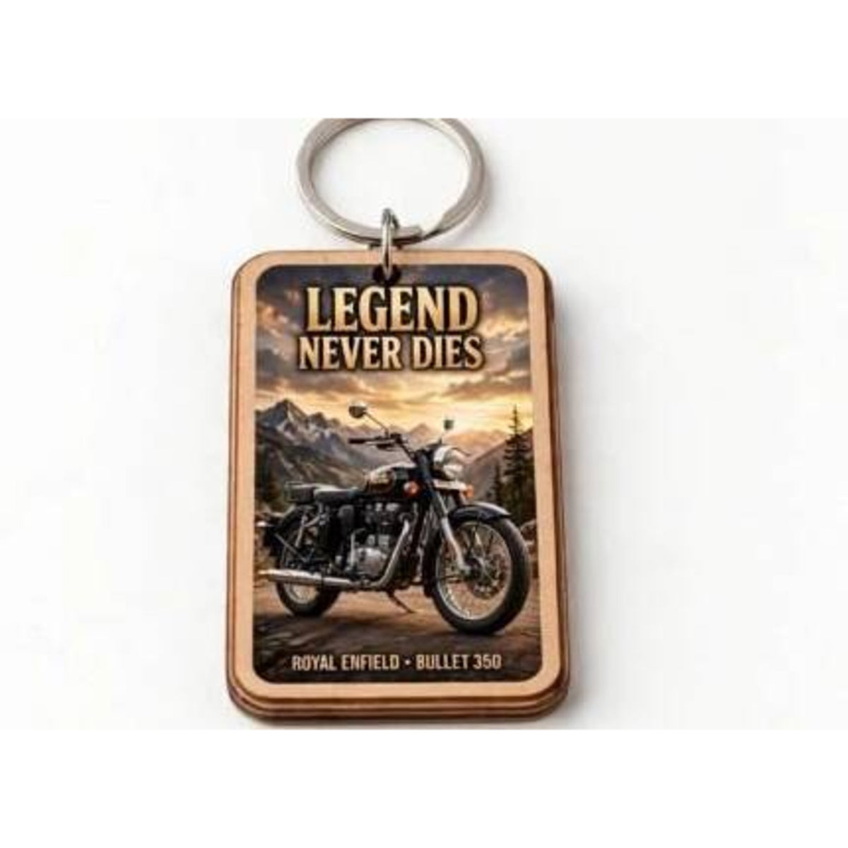 Legend Never Dies Wooden Keyring