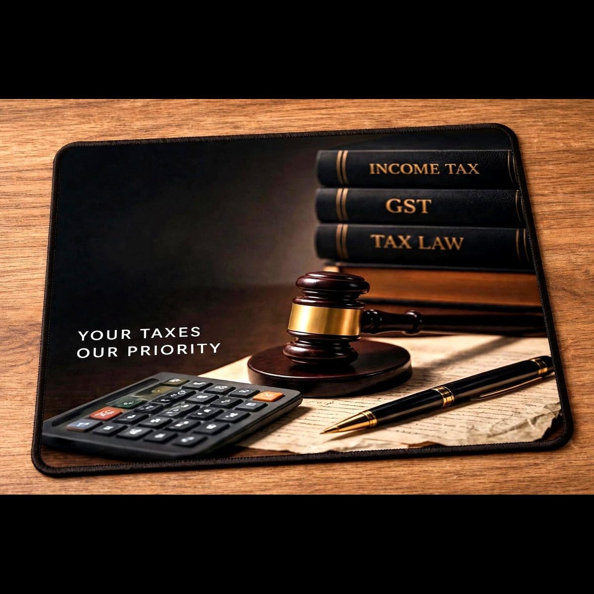 Income Tax & Law Theme Mousepad