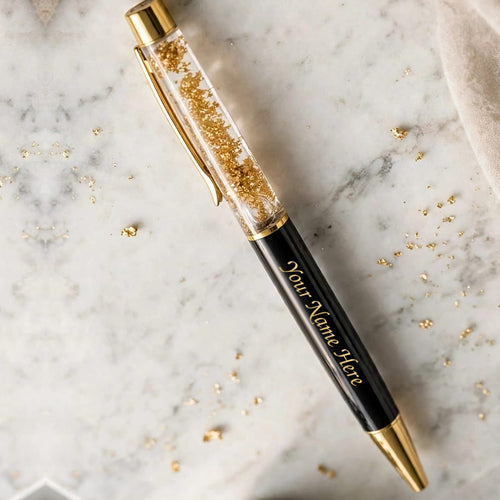 Personalised Gold Crystal Pen with Engraved Name