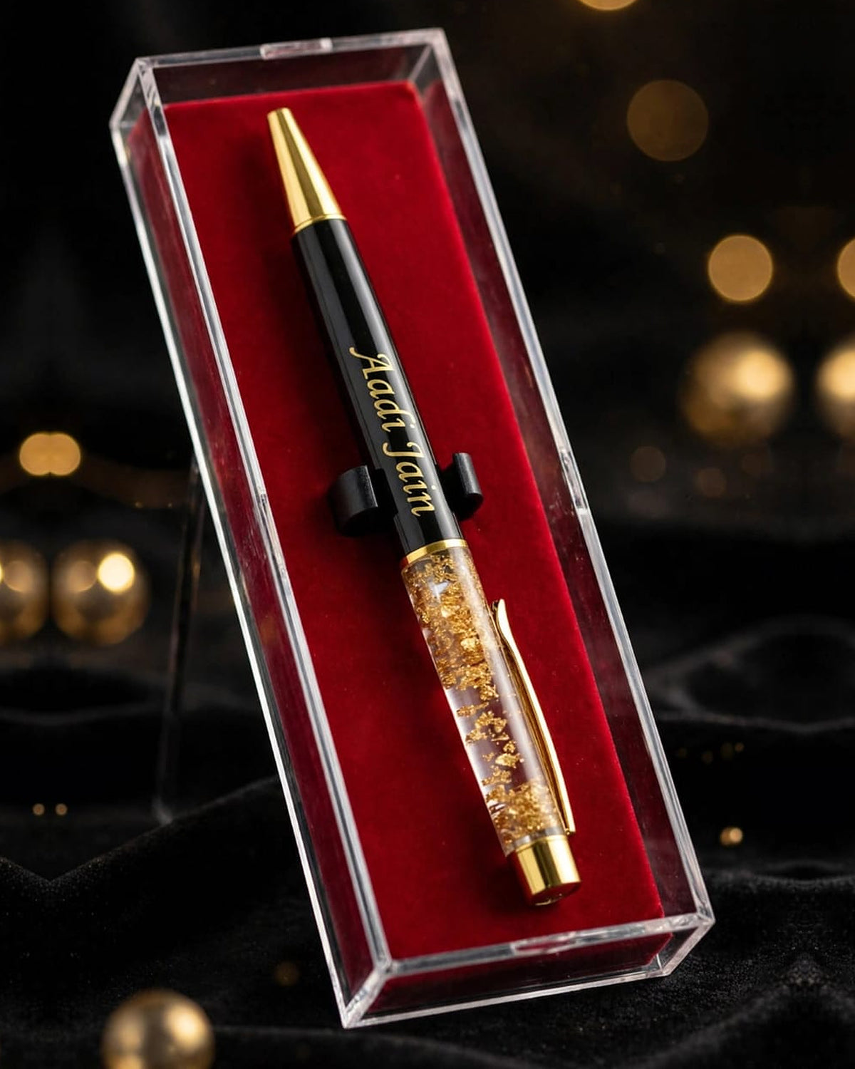 Personalised Gold Crystal Pen with Engraved Name