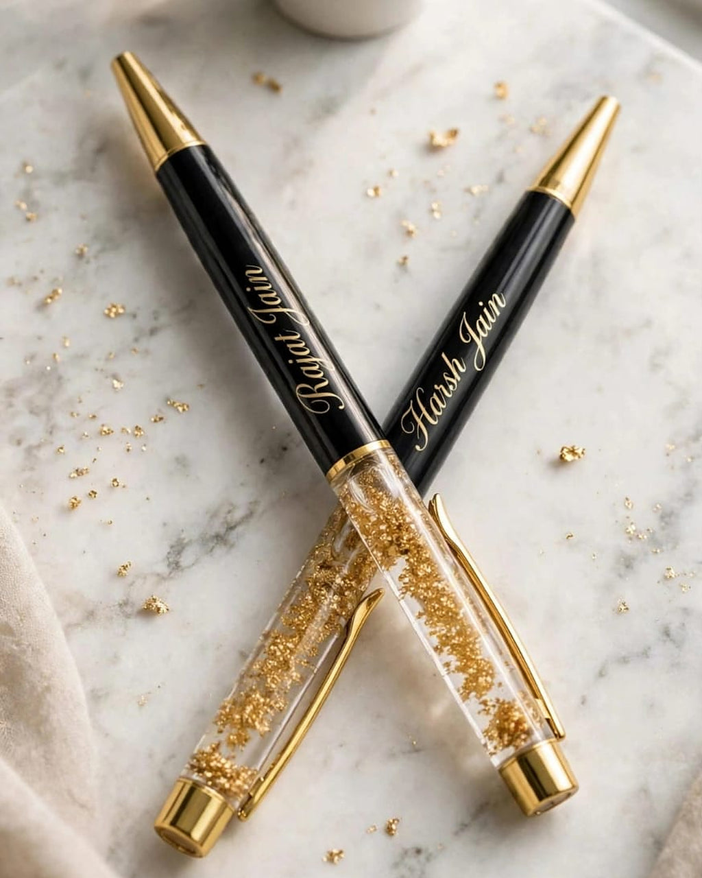 Personalised Gold Crystal Pen with Engraved Name