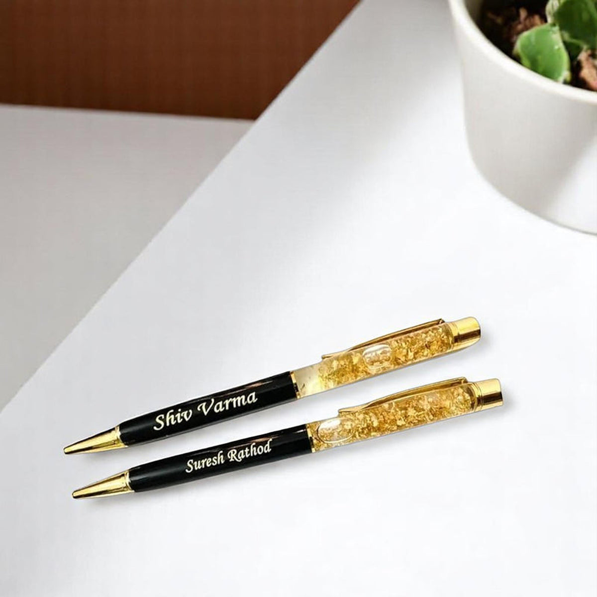 Personalised Gold Crystal Pen with Engraved Name